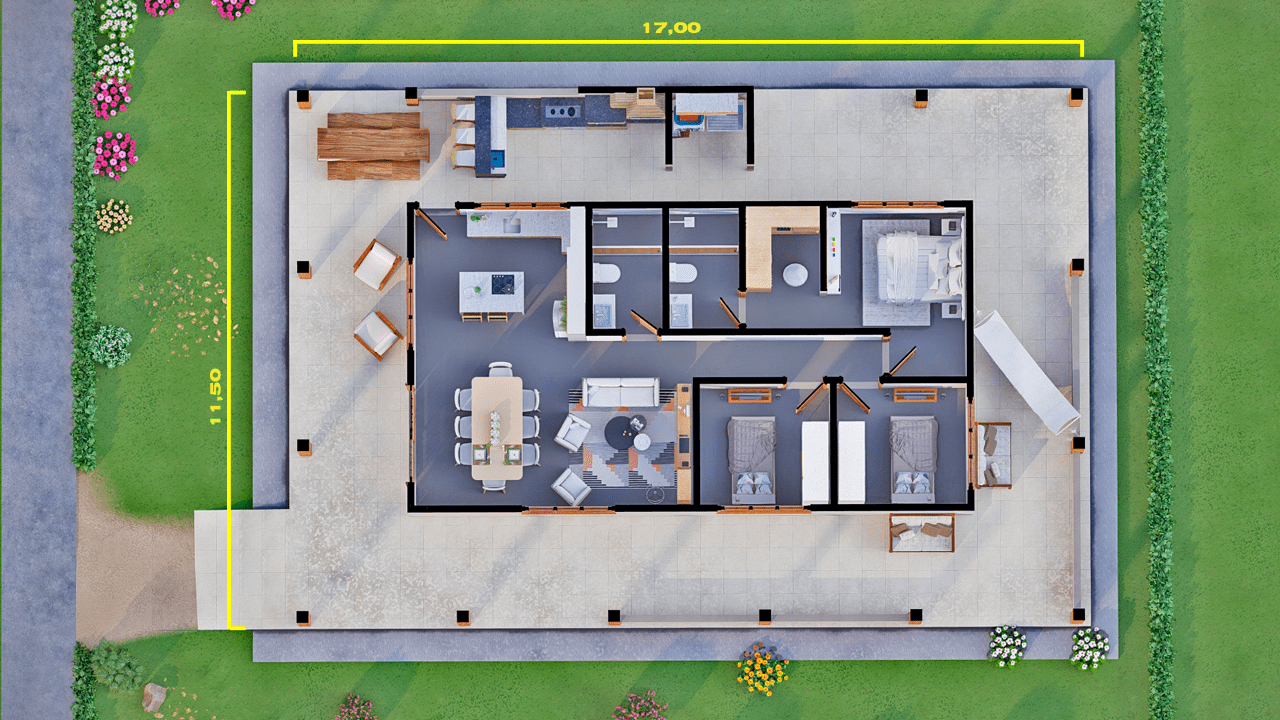 AutoCAD Architecture, Desenhe plantas baixas